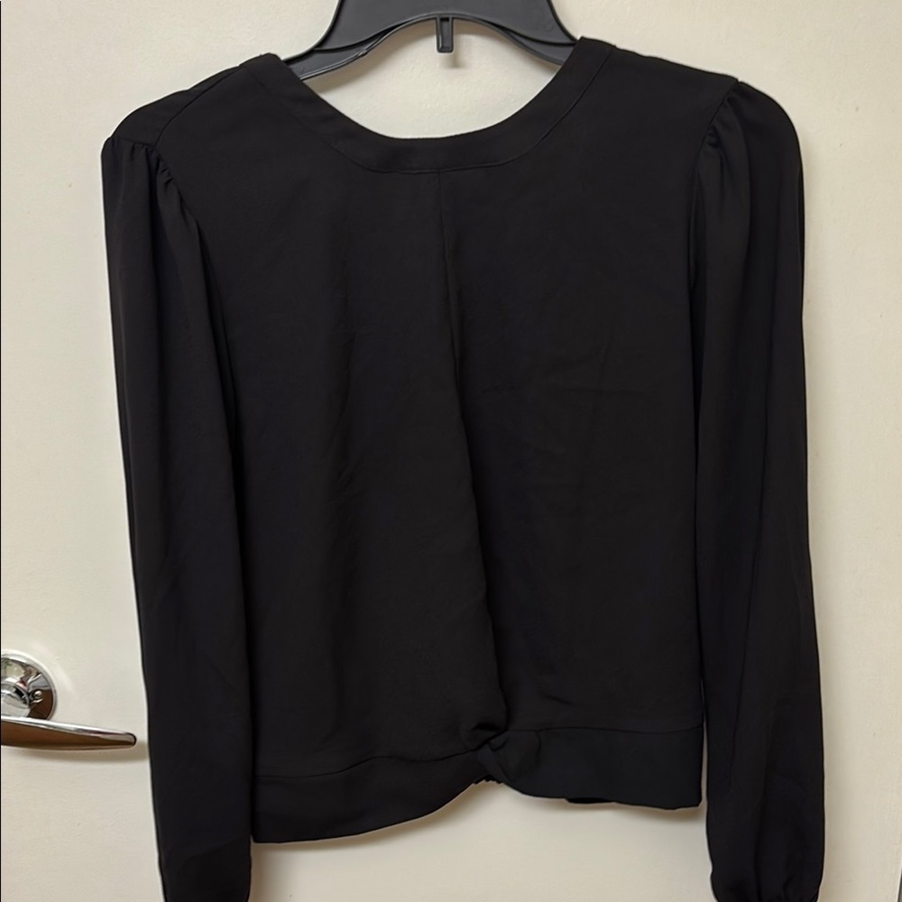 Nine West Black Long Sleeve Blouse